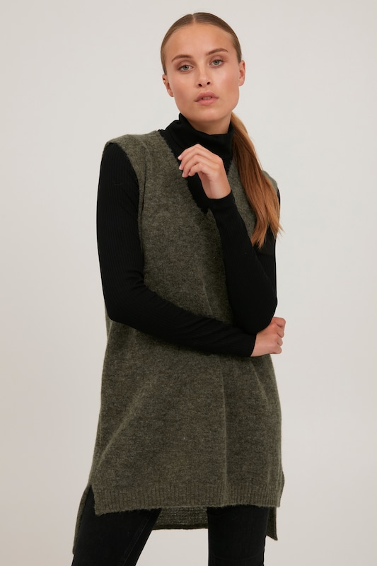 PULZ Jeans PULZ Jeans Pullover 'ASTRID' in Grün Günstiger Verkauf