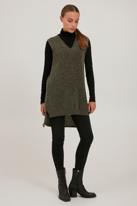 PULZ Jeans PULZ Jeans Pullover 'ASTRID' in Grün Günstiger Verkauf