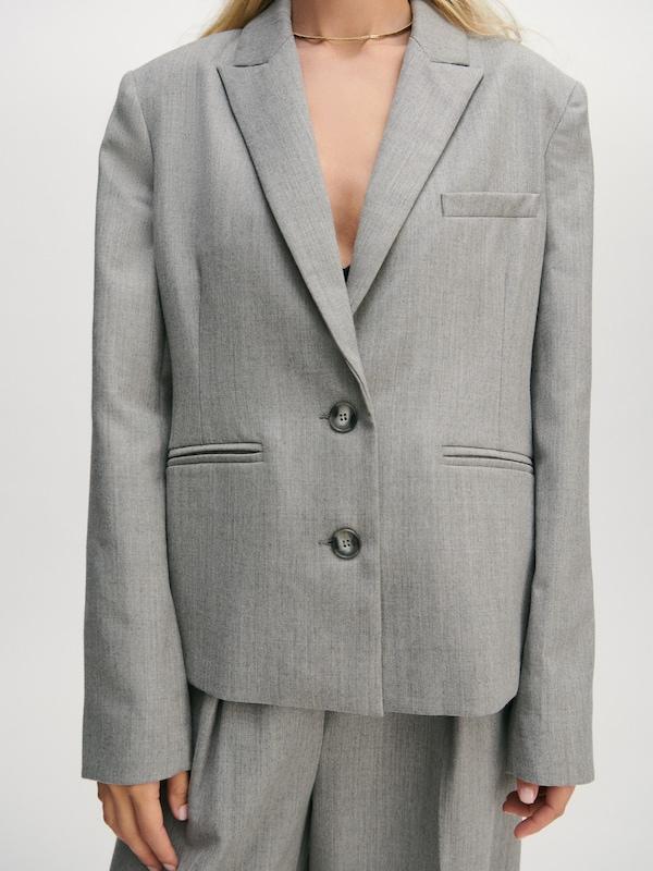 ABOUT YOU x Marie von Behrens ABOUT YOU x Marie von Behrens Blazer 'Caya' in Hellgrau Cyber Monday